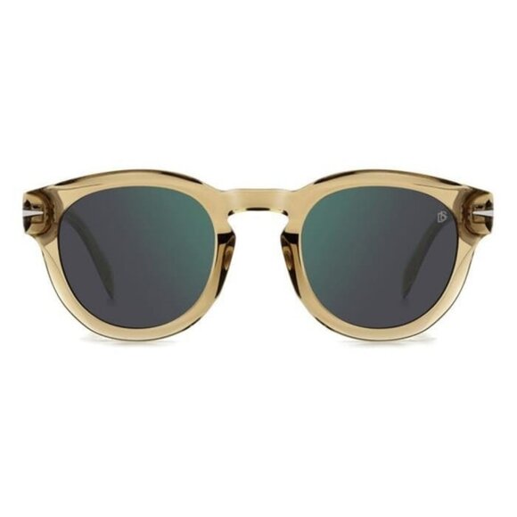 New DAVID BECKHAM Yellow Square 7041/S Flat FMPMT Sunglasses Women - Picture 2 of 4